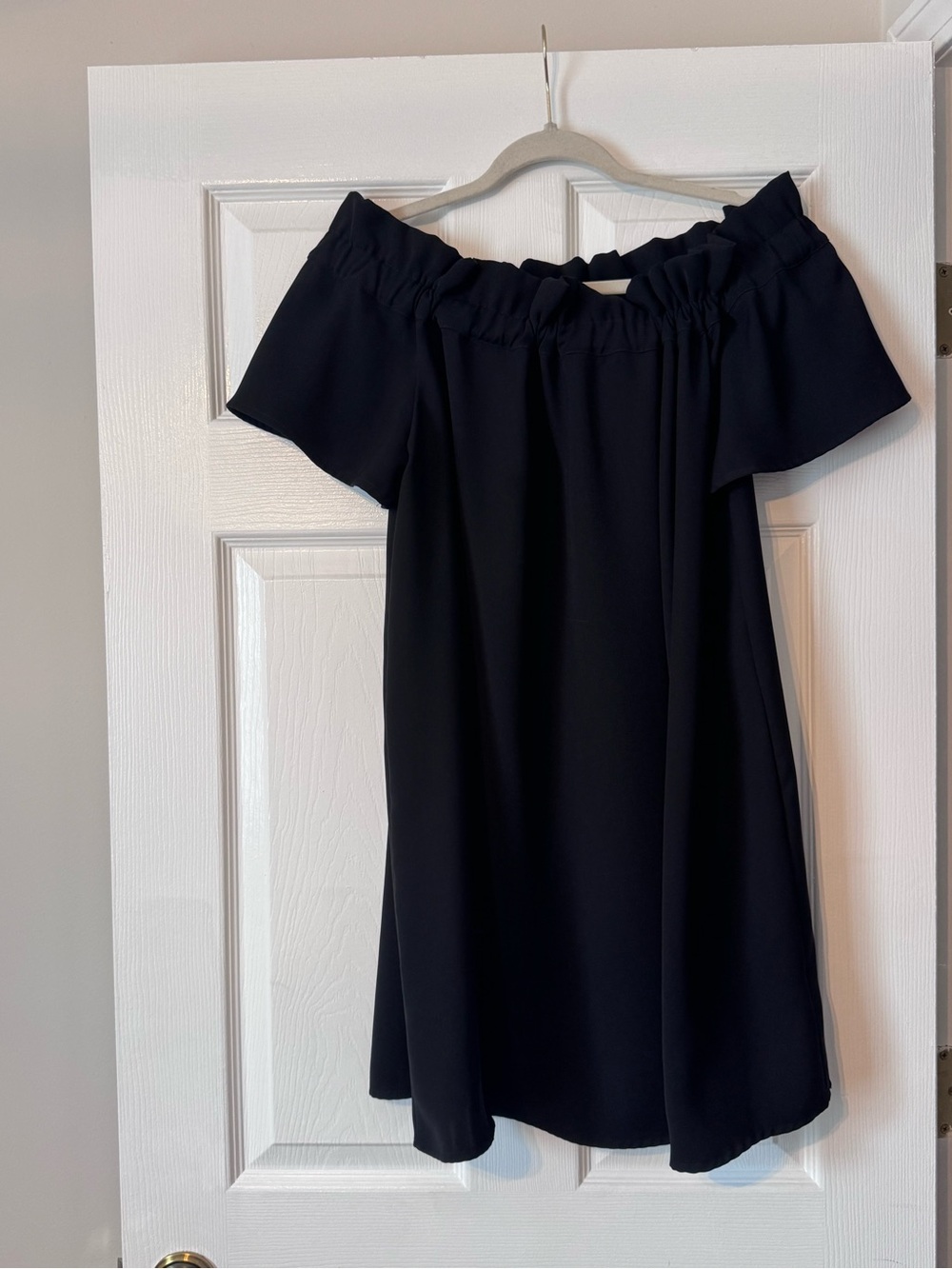 Pleione Black Off the Shoulder Dress